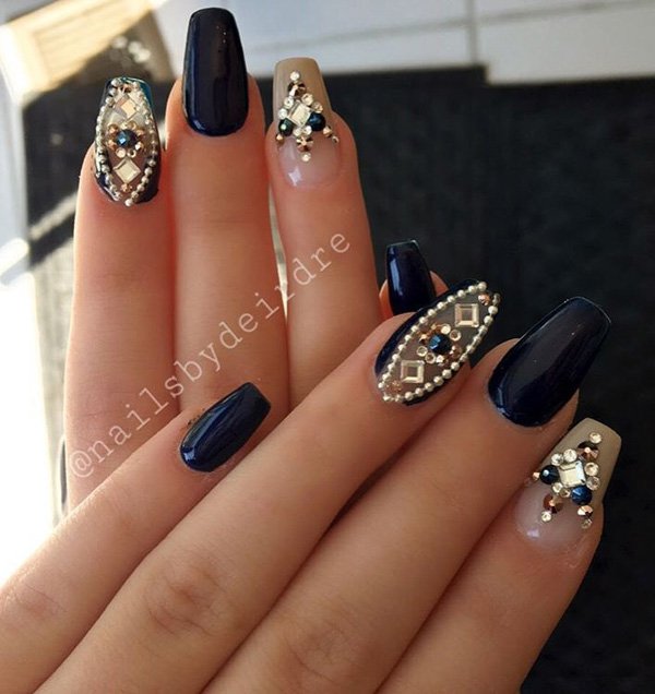 Pin by Наташа on Красивые ногти | Nails design with rhinestones, Elegant  touch nails, Stiletto nails designs