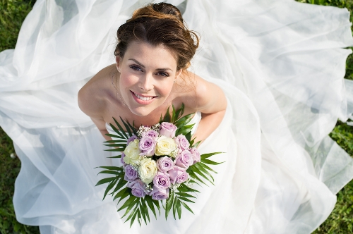 Beautiful Bride with flowers